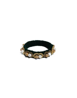 Tesoro BraceletSolid Camouflage Green in Velvet