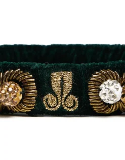 Tesoro BraceletSolid Camouflage Green in Velvet