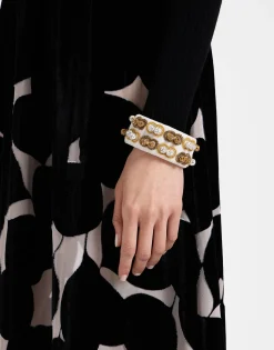 Tesoro Double BraceletSolid Ivory in Velvet