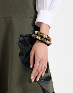 Tesoro Double BraceletSolid Black in Velvet