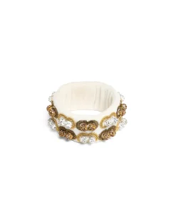 Tesoro Double BraceletSolid Ivory in Velvet