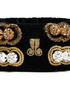 Tesoro Double BraceletSolid Black in Velvet