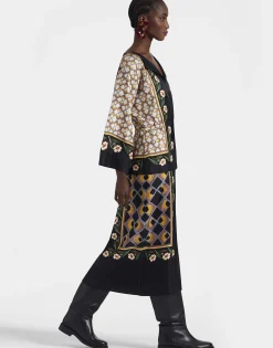 The Apericena DressDazed Plac&eacute;e Black in Silk Twill