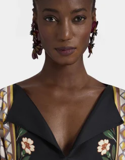 The Apericena DressDazed Plac&eacute;e Black in Silk Twill