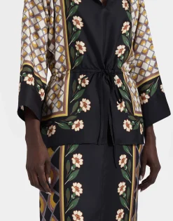 The Apericena DressDazed Plac&eacute;e Black in Silk Twill