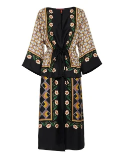 The Apericena DressDazed Plac&eacute;e Black in Silk Twill