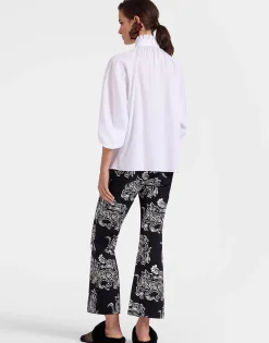 The Cropped Flare JeanCrazy Tigers Black & White in Cotton Drill