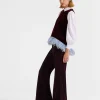 The Flare PantsSolid Purple in Velvet Corduroy