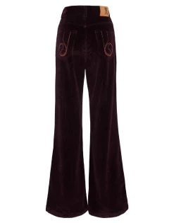 The Flare PantsSolid Purple in Velvet Corduroy