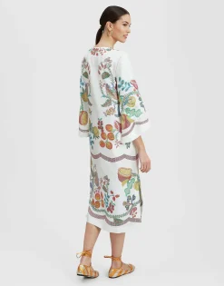 The KaftanGrenadilla Plac&eacute;e Off White in Silk Twill