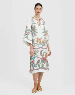 The KaftanGrenadilla Plac&eacute;e Off White in Silk Twill