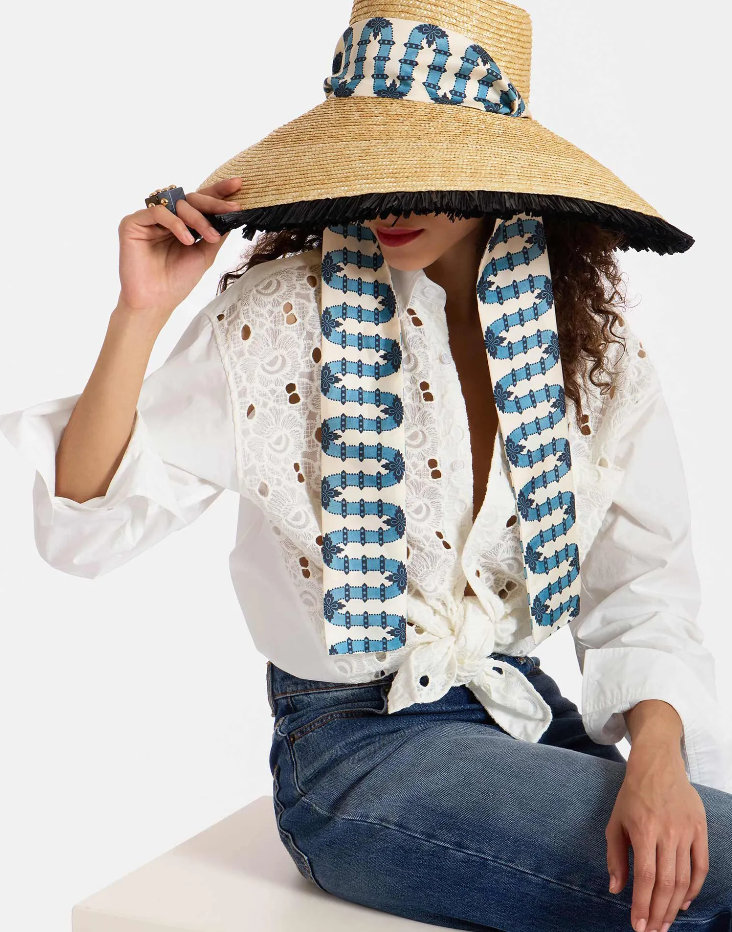 The Sun HatSolid Light Beige in Raffia