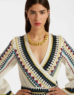 The Wrap DressDoric Plac&eacute;e Cream in Cotton Voile
