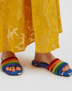 Tones SlideAnemone in Cotton Chevron