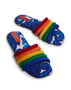 Tones SlideAnemone in Cotton Chevron