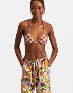 Triangle Bikini TopMezzaluna Orange in Lycra