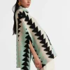 Trine CapeMint in Wool Intarsia