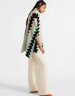 Trine CapeMint in Wool Intarsia