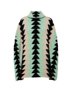 Trine CapeMint in Wool Intarsia