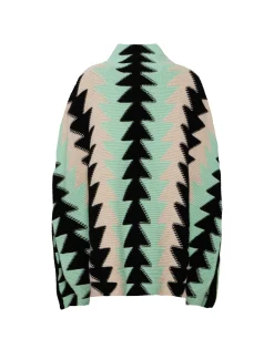 Trine CapeMint in Wool Intarsia