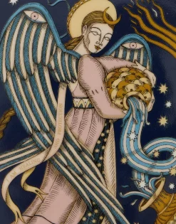 Trinket TrayThe Angel Midnight Blue in Porcelain