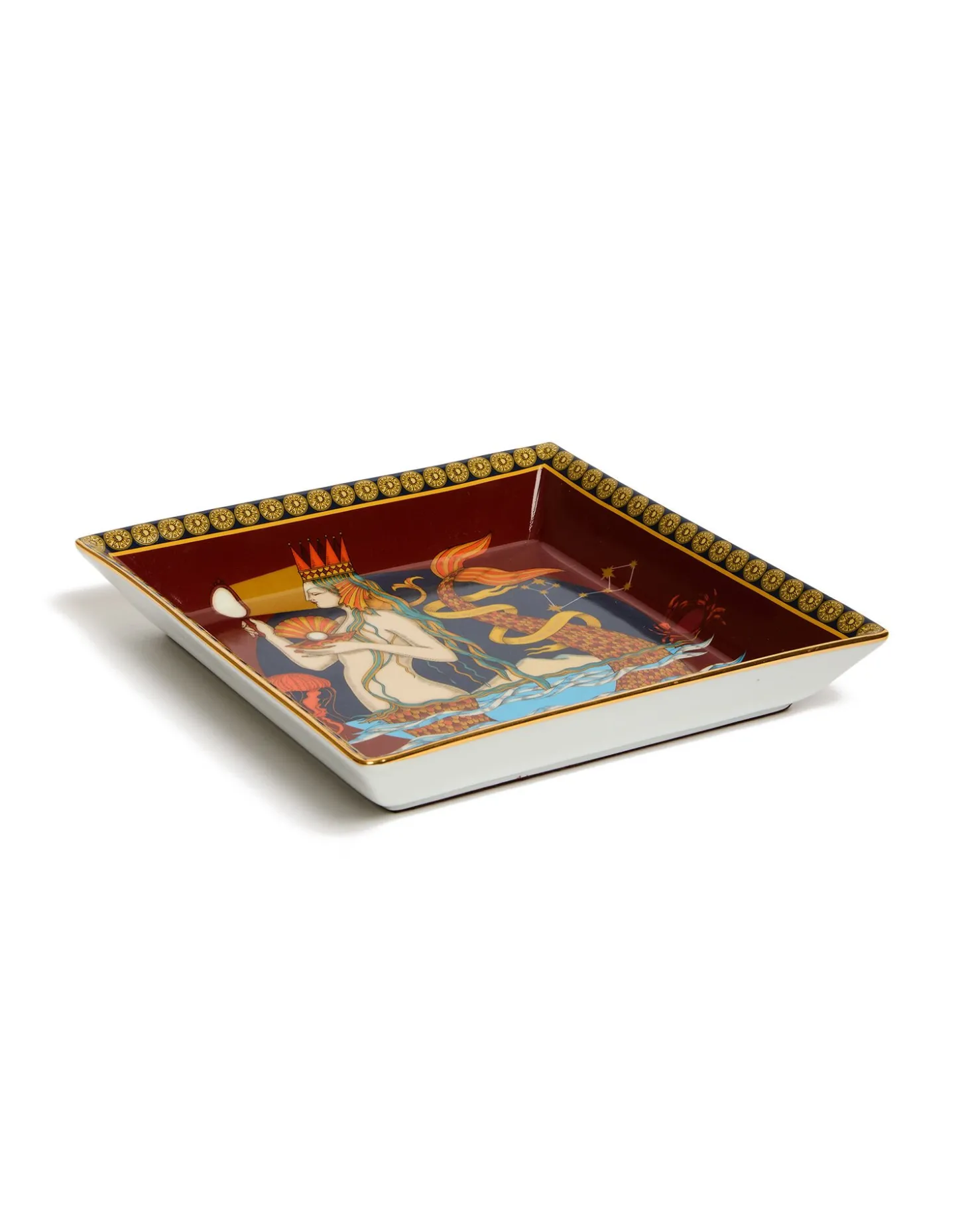 Trinket TrayThe Mermaid Bordeaux in Porcelain