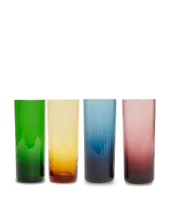 Tumbler Glass Set of 4Misty Rainbow Mix in Glass