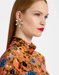 TurtleneckBotticelli Rust in Velvet Stretch