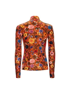 TurtleneckBotticelli Rust in Velvet Stretch