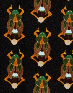 TurtleneckScarab Black in Stretch Velvet