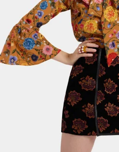 Twiggy SkirtRosette Black in Jacquard