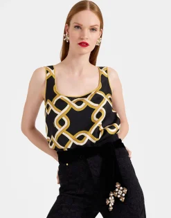 Twirl TopTackle Black in Silk Twill