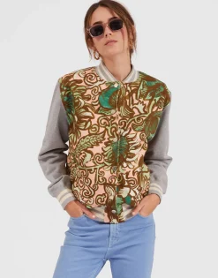 Varsity BomberAnemone Pink in Jersey Harvey