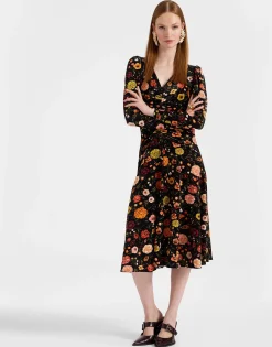 Vaudeville DressBotticelli Black in Velvet Stretch