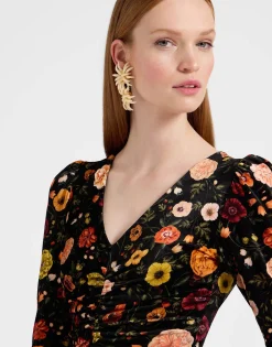 Vaudeville DressBotticelli Black in Velvet Stretch