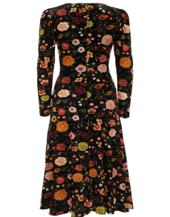 Vaudeville DressBotticelli Black in Velvet Stretch