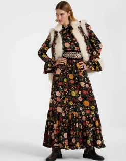 Visconti DressBotticelli Black in Crepe De Chine Silk