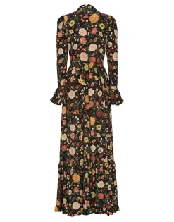 Visconti DressBotticelli Black in Crepe De Chine Silk