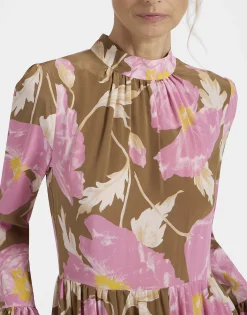 Visconti DressSylph Khaki in Crepe De Chine Silk