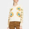 V-Neck Boy SweaterDaisychain Plac&eacute;e Off White in Wool Cashmere