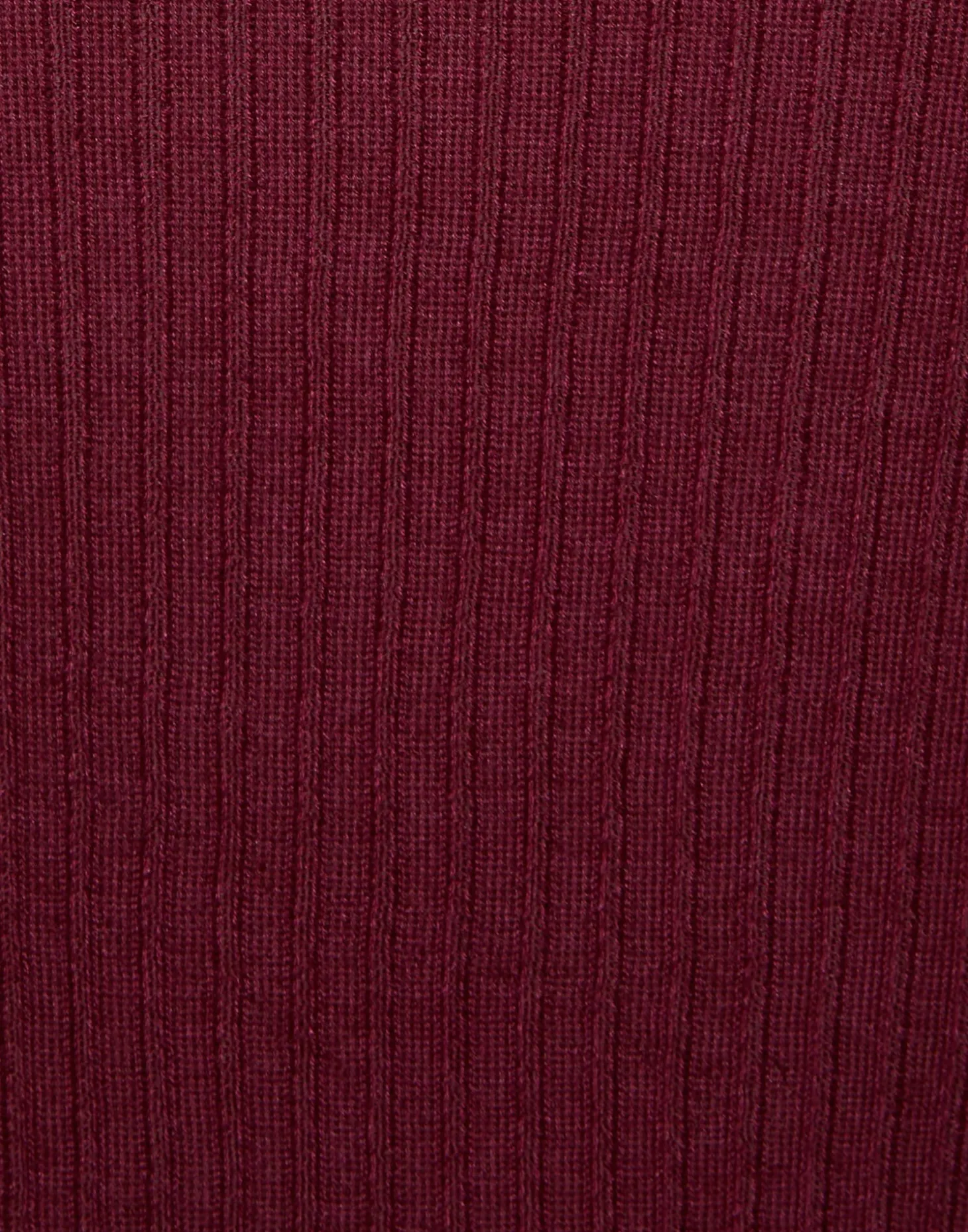 V-Neck High Kick TopSolid Burgandy in Ribbed Silk Cashmere With Feathers