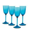 Wine Glass Set of 4Azzuro in Murano Glass