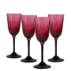 Wine Glass Set of 4Fuxia in Murano Glass