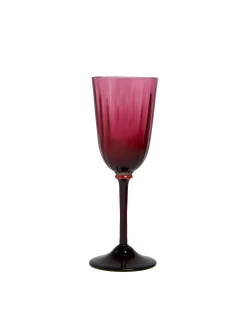 Wine Glass Set of 4Fuxia in Murano Glass