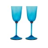 Wine Glasses Set Of 2Turquoise in Murano Glass