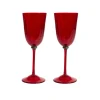 Wine Rainbow Glasses Set Of 2Red in Murano Glass