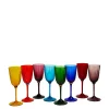 Wine Rainbow Glasses Set Of 8Rainbow in Murano Glass
