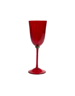 Wine Rainbow Glasses Set Of 2Red in Murano Glass