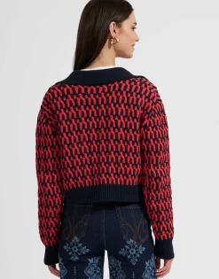 Winset CardiganNavy in Cable Chain