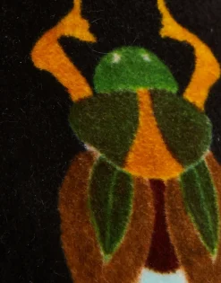 Winter Ballerina FlatsScarab Black in Cotton Velvet